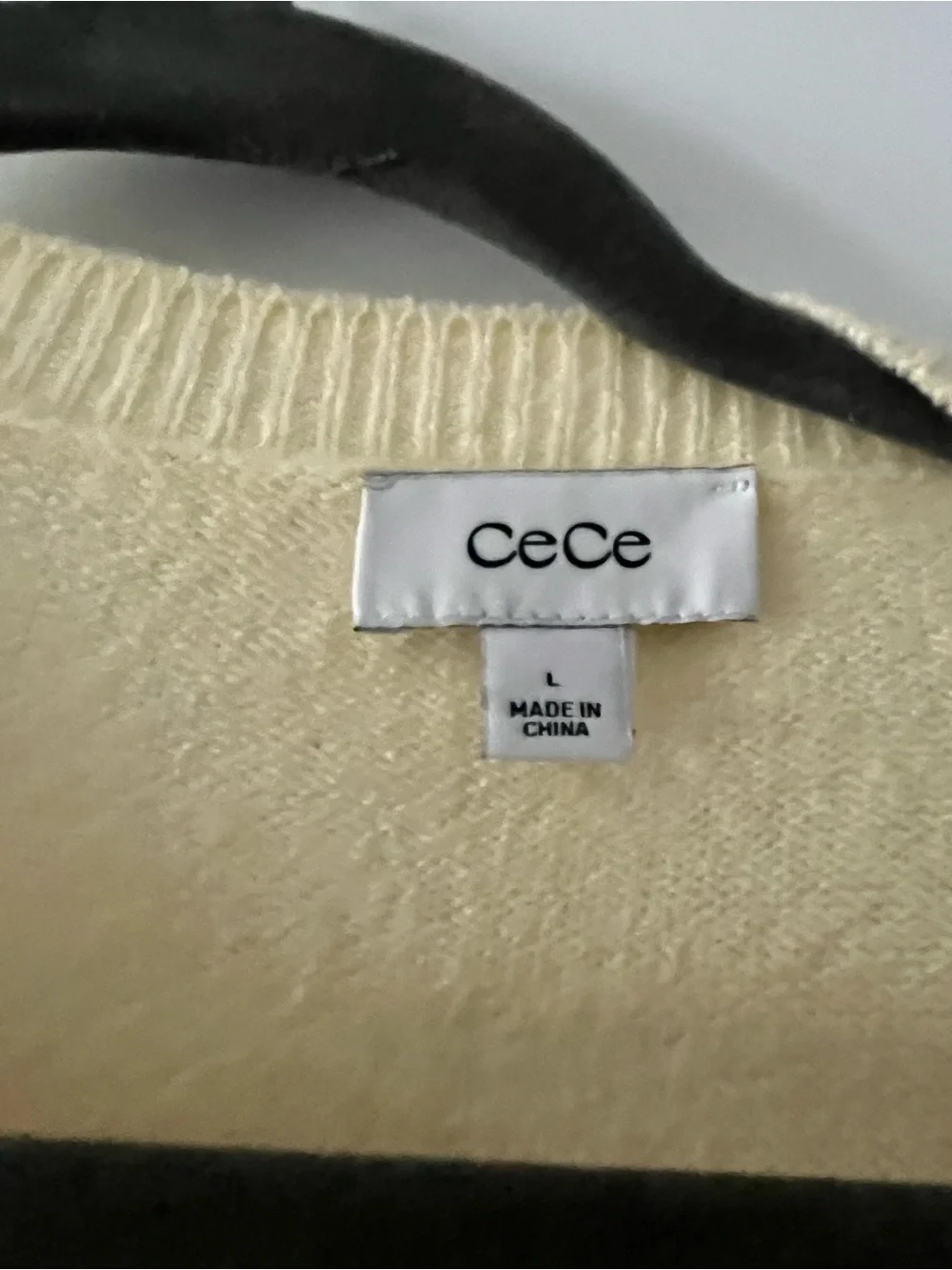 CeCe Pale Butter Yellow Ruffle-Trim Button Cardigan